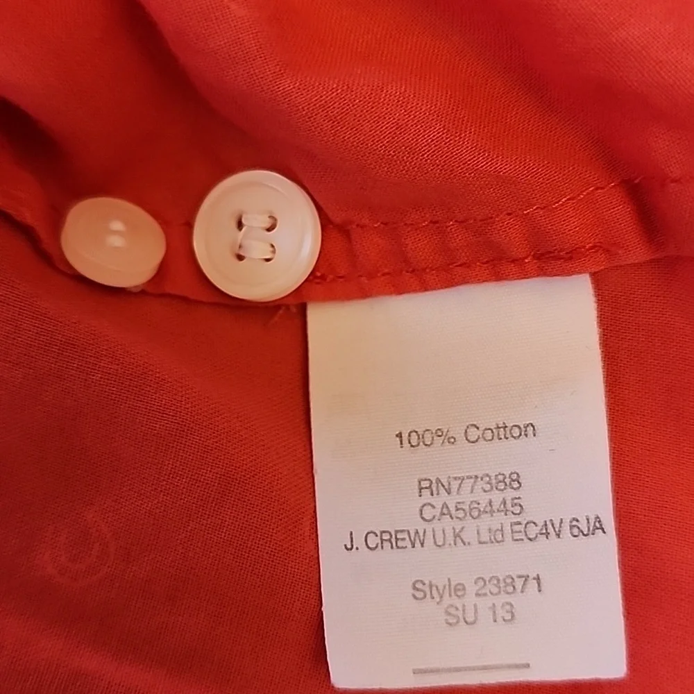 J. Crew Red Patterned Shirt